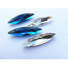 Capri Blue Navette Crystal Stone for Jewelry Making